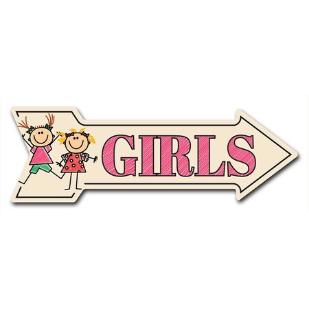 Signmission Girls Arrow Decal Funny Home Decor 36in Wide D-A-12-999844